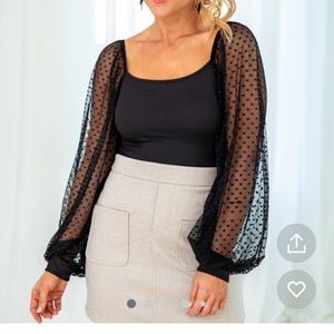 Pink Lily tried your best black Swiss dog bodysuit